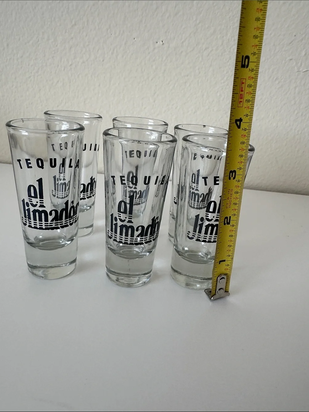 El Jimador Tequila Clear Heavy- Base Shot Glasses - Set of 6